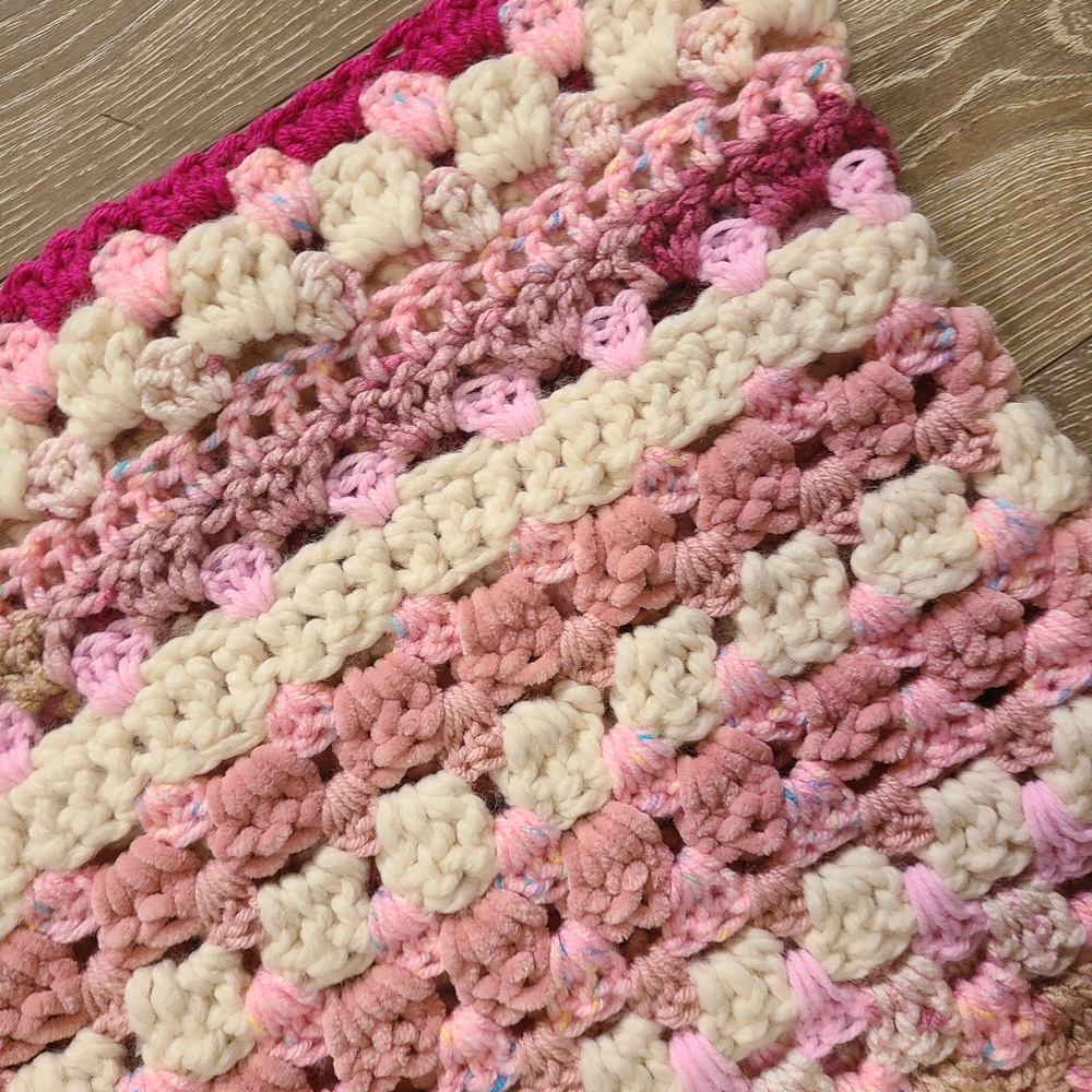 Handmade Crochet Scarf Bubblegum Barbiecore Cottagecore Fairycore MADE TO ORDER